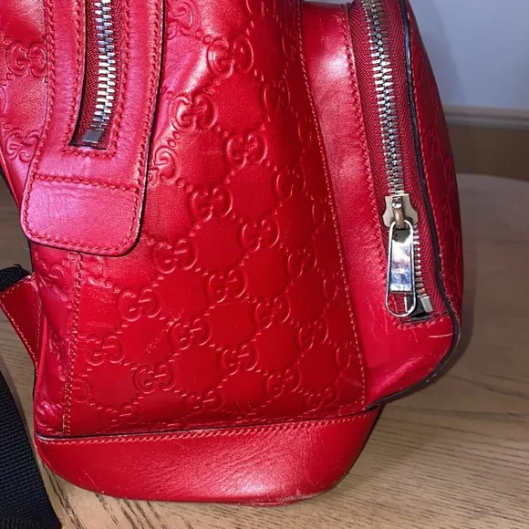 ❤️ Authentic Red Guccissima Leather Backpack - Picture 10 of 17